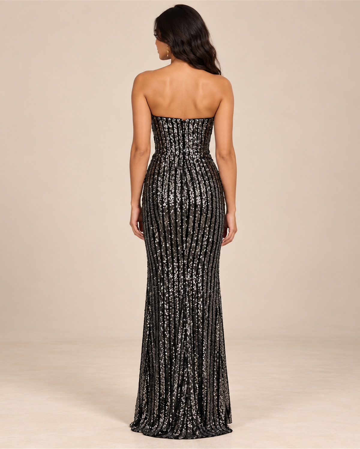 VALENTINA SEQUIN EVENING GOWN