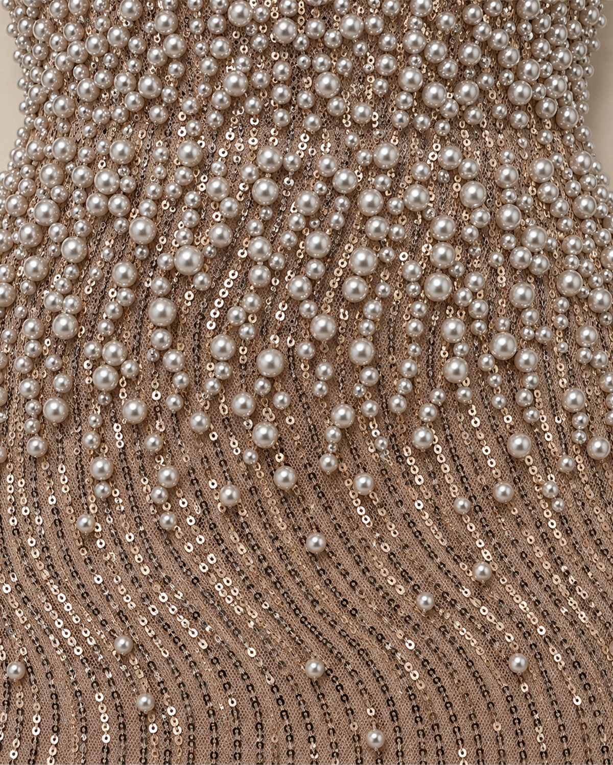 ANASTASIA PEARL BEADED EVENING GOWN
