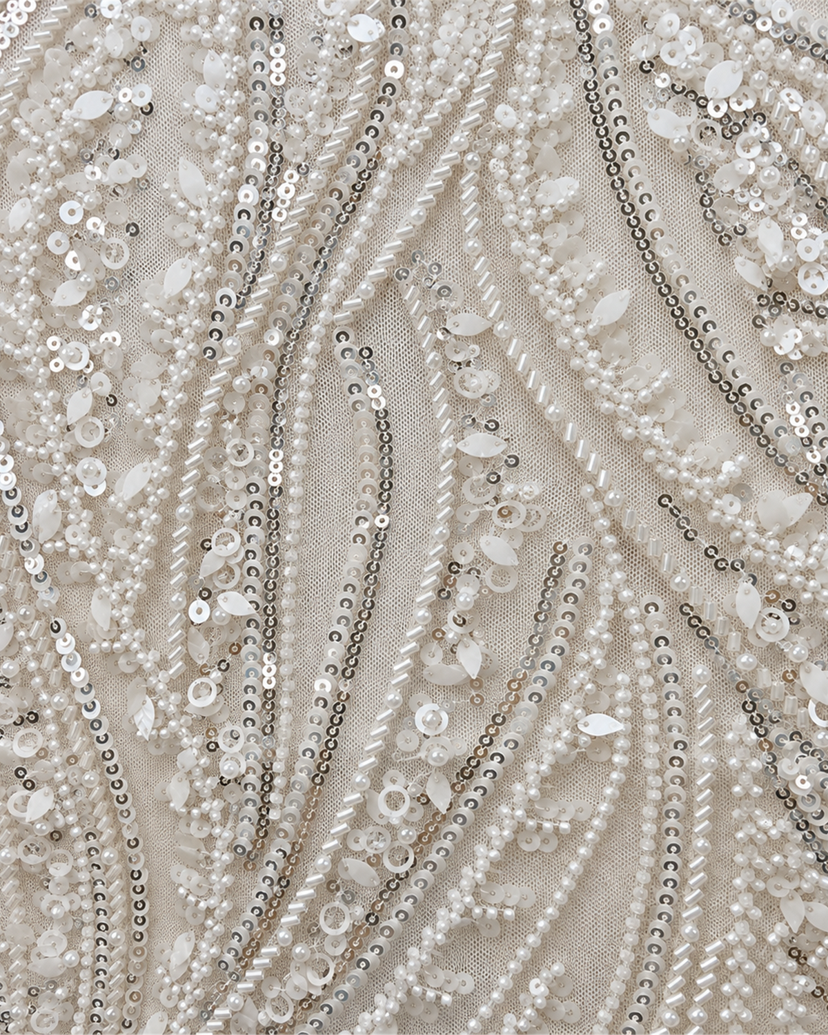 AVELINE BEADED ONE-SHOULDER EVENING GOWN