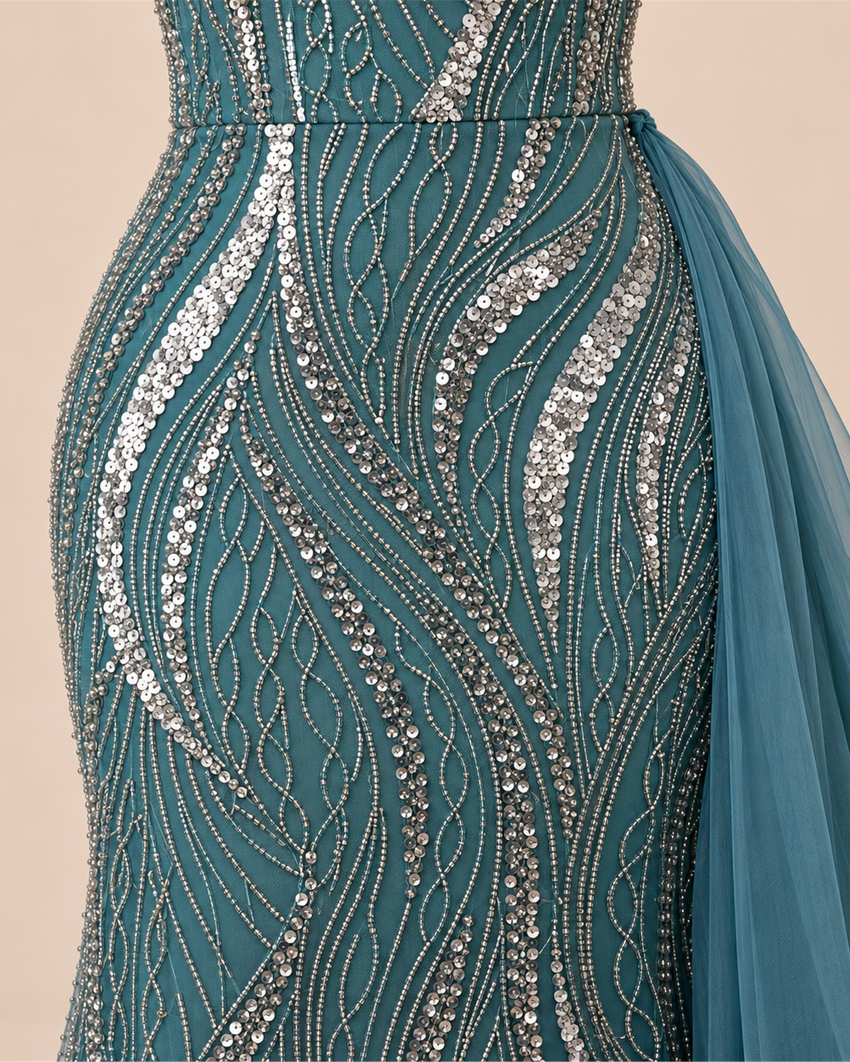 SERAPHINA BEADED EVENING GOWN