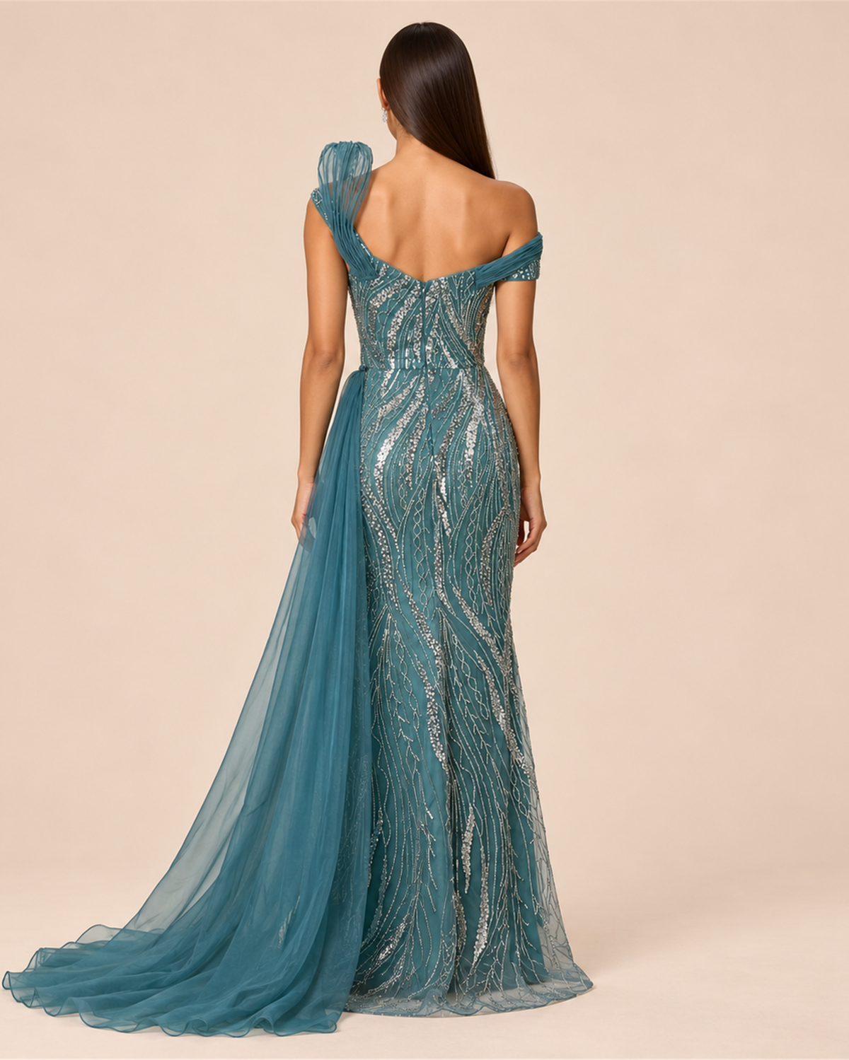 SERAPHINA BEADED EVENING GOWN